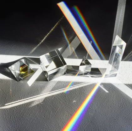 Physics Teaching Refractive Light Crystal Triangular Prism