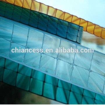 Multiple layers PC transparent polycarbonate Rectangle hollow sheet with 2 and 3 layers structure