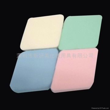 Colorful cosmetic powder puff
