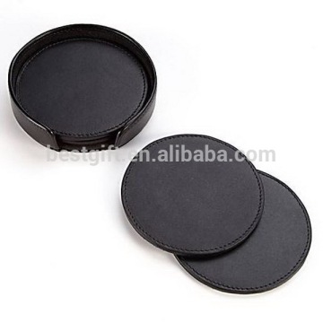 PU leahter round table mats coasters