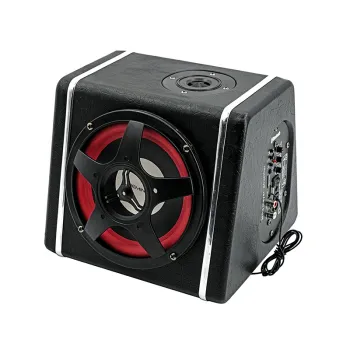 QMF-T6-35W 2000W Trapezoid Car Super Bass: 12 Volt, 6 Inch Active Car Subwoofer with 12\" Amplifier