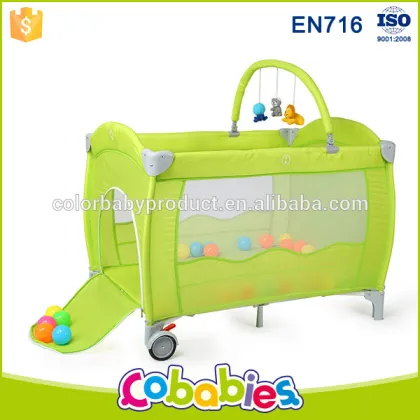 EN71 certification new design Steel large Square green baby playpens for outside