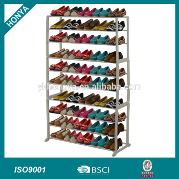 Hot selling plastic collapsible shoe rack 50 pairs