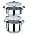 2 Lapisan Stainless Steel Steamer Makanan Pot