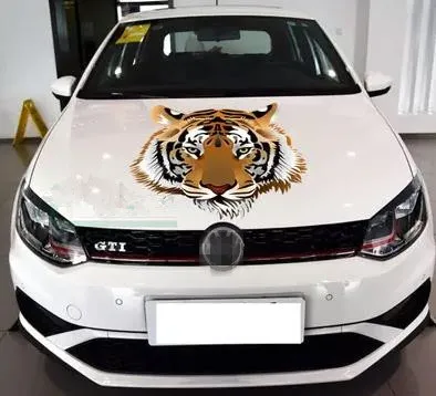 Tiger Totem hood scratch decorative stickers head cover stickers bonnet stickers tiger head car stickers car door stickers-452