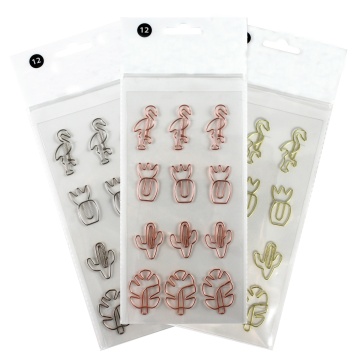 Rose Gold Flamingo, Ananas, Kaktus, and Blatt Paper Clips