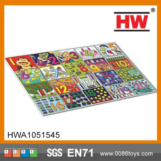 Educational 20 PCS Kids Toy Number Cardboard Puzzle