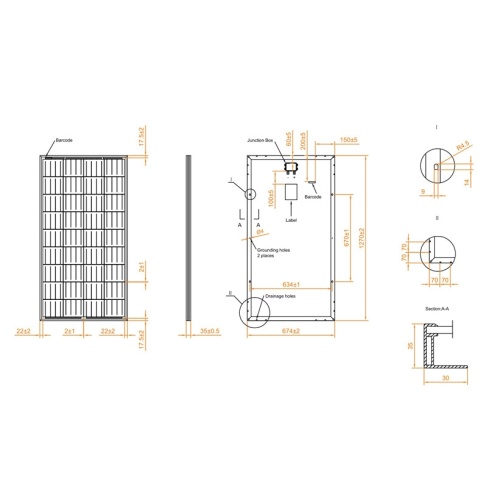 120W Polycrystalline Solar Panel with Complete Certifications