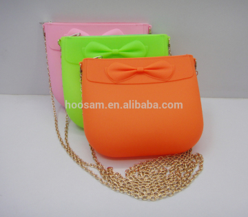 China ladies rubber cute small silicone handbags