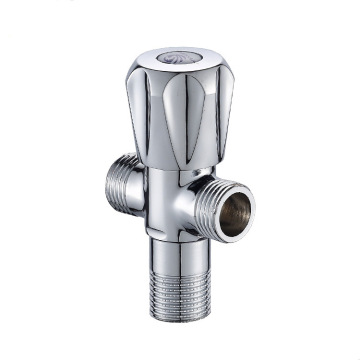 Copper Double Water Outlet Triangle Valve - Hot and Cold Water Angle Valve
