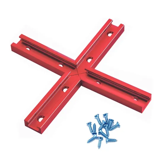 Anodized Red T-Track Kit for Woodworking DIY - 6063 Aluminum Alloy