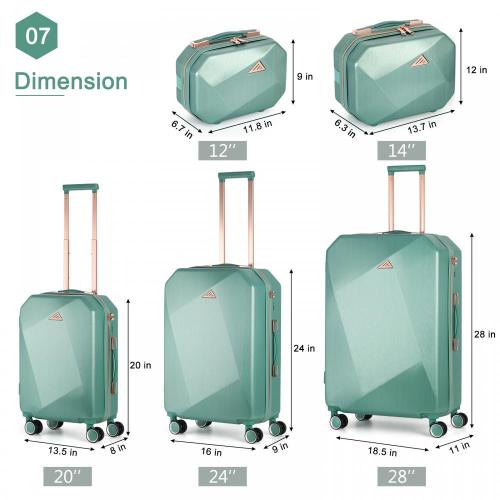 Ensembles de valises de bagages à bagages de 5 pièces de 5 pièces