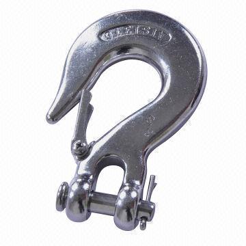 Stainless steel clevis slip hook with latch