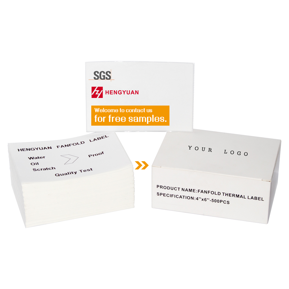 Direct thermal shipping 4x6 fanfold label