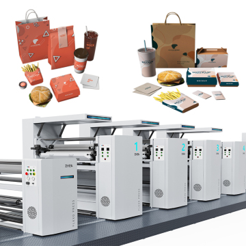 Four-Color Flexographic Printing Machine for Automatic Hot Air Drying Film Paper Bags