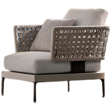 Modern Braided Rope Outdoor Patio Garden Sofa