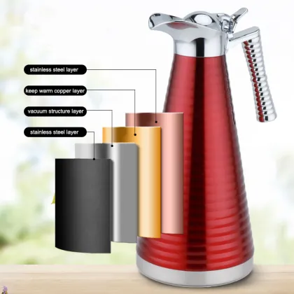 Stainless Steel Insulated Coffee Pot - Hot Sale 1.2/1.5L Thermos Kettle