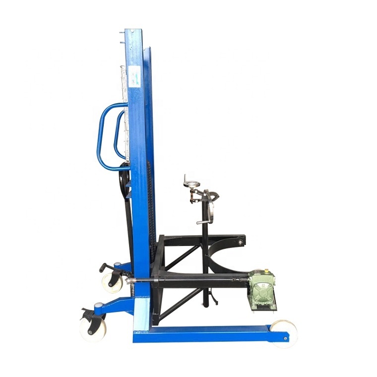 Manual Oil Forklift Hydraulic Drum Lifter Pallet Stacker -