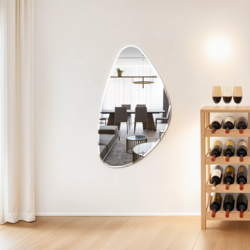 Mirror de pared de decoración del hogar de forma triangular irregular