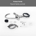 304 Stainless Steel Dual Handle Kitchen Sink Faucet