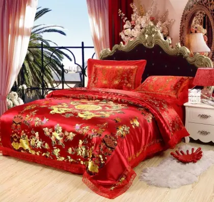 Hand Embroidered Wedding Bedding