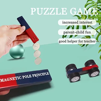 North South Identified Teachers Science Experiment: Physics Education with Bar Magnets for Kids