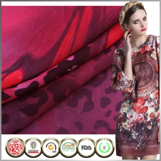 Latest style Oeko-Tex Standard 100 Printing Patterned silk chiffon fabric prices