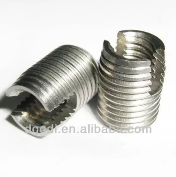 slotted self tapping threaded plastic threaded insert molding