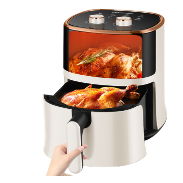 4L Air Fryer with View Window and Temperature Control Knob