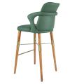 Ιταλική ελαφριά πολυτελή καρέκλα πράσινου μπαρ