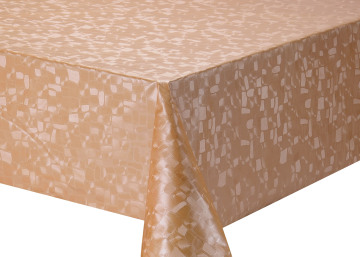 Solid Embossed Fabric Elegant Oval Tablecloth