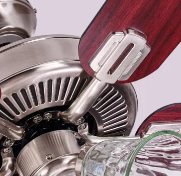 Retro decorative ceiling fan with light