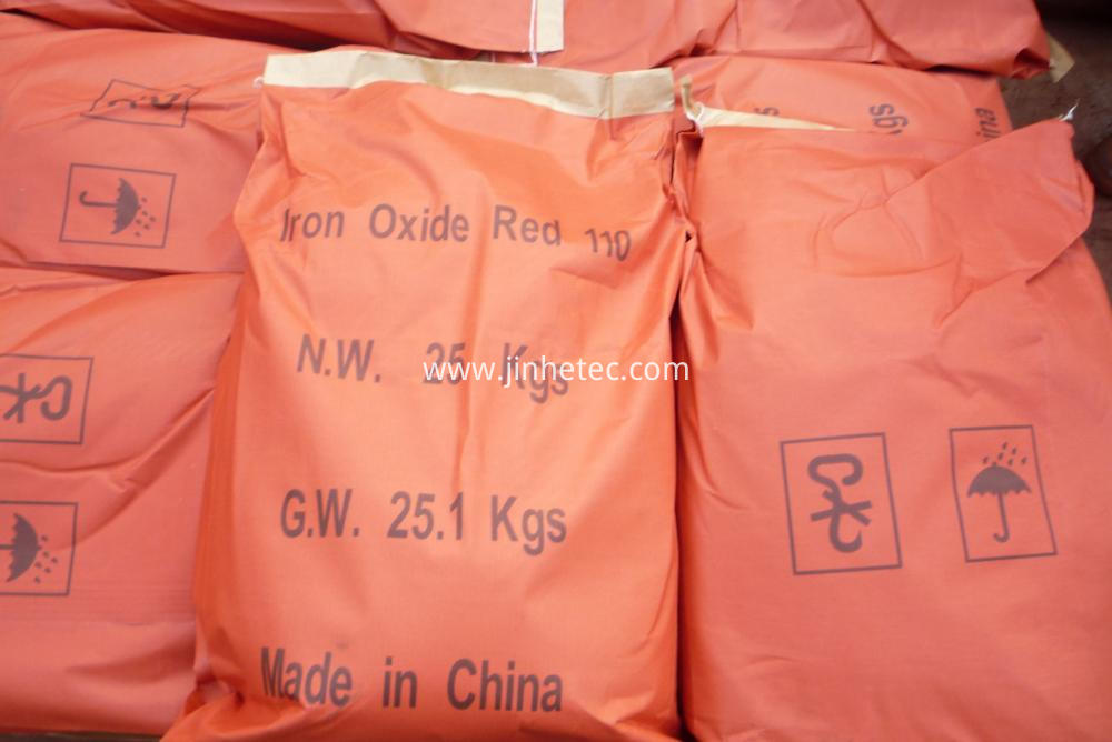 Composition and use of iron oxide red