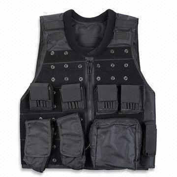 Military and Police Tactical Vest with Combat Gear and High Strength Sewing Technology