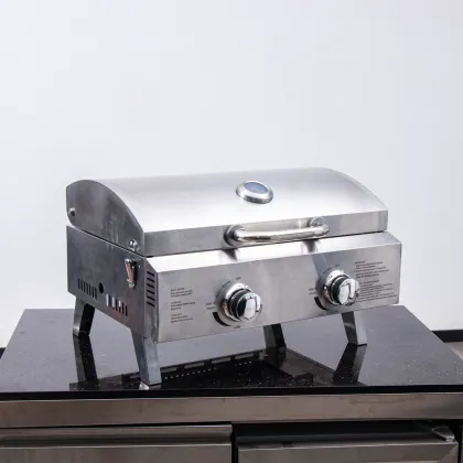 Built-In Gas Outdoor Beefmaster BBQ Grill and Smoker