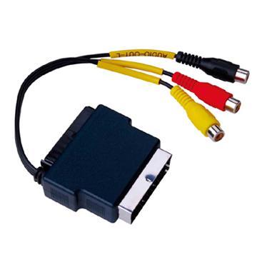Solid SCART Connector(M) to 3RCA