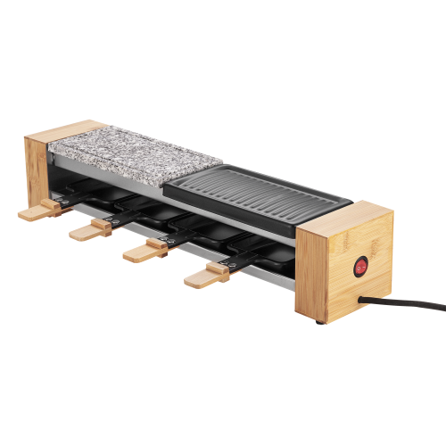 Bamboo uchwyt raclette grill dla 4 osób