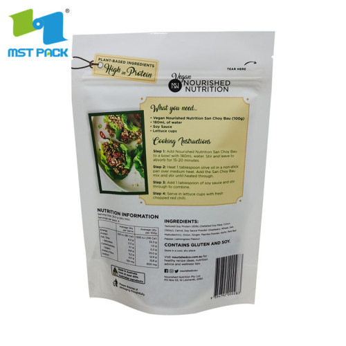 Envasado de alimentos para requisitos particulares 500g Ingredientes Stand Up Pouch