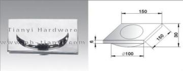 150mmx150mmx6mm Zinc Alloy Chrome Plated Pop-up Floor Drain 