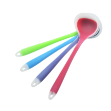 Silicone soup spoon semi-permeable silicone spoon long handle food grade silicone soup