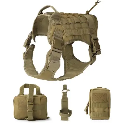 Water-resistant Tactical Pet Vest Sling & Harness Set for Dogs