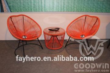 GW3398SET steel frame garden outdoor furniture rattan leisure set