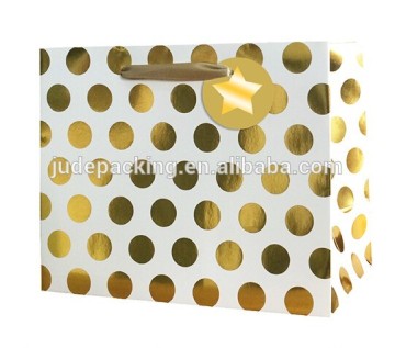 Hitstamping dot paper bag with FSC, SEDEX, BSCI