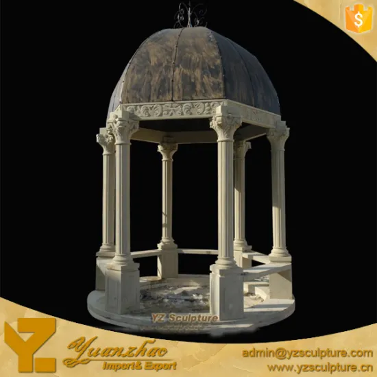 Outdoor cheap Sandstone Gazebo with Column
