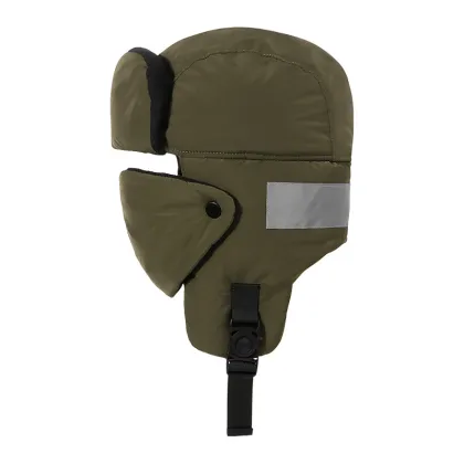 Men's and Women's Winter Fashion Reflective Lei Feng Hat - Thickened Outdoor Cold & Wind Protection Cycling Ear Mask