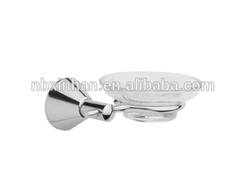 New design bathroom wall fitting accessories chrome plating zinc alloy soap dish holder with cone base