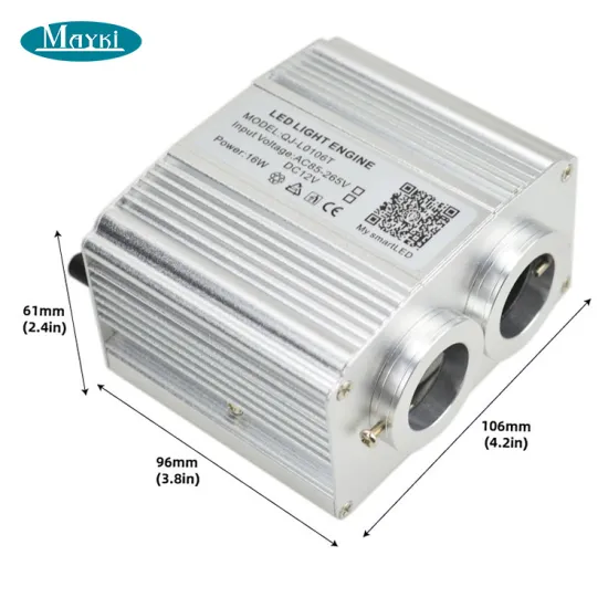 Starlight Ceiling Kit: 2x 10W RGBW Twinkle APP LED Machine with 1000 Fiber Optic Points