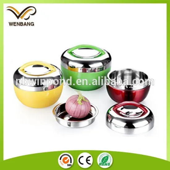 2015different colors kitchen cookware storage without handles low price stainless steel pot