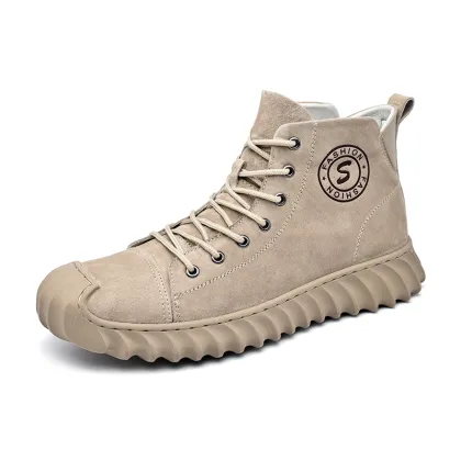 Custom Logo Genuine Leather High Top Martin Boots