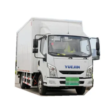 295km mileage Yuejin 4.5 Ton 95 hp mini Van/Cargo/Box Electric Truck for sale